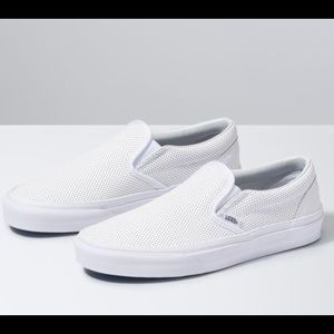 white vans with decorative holes. Good condition!